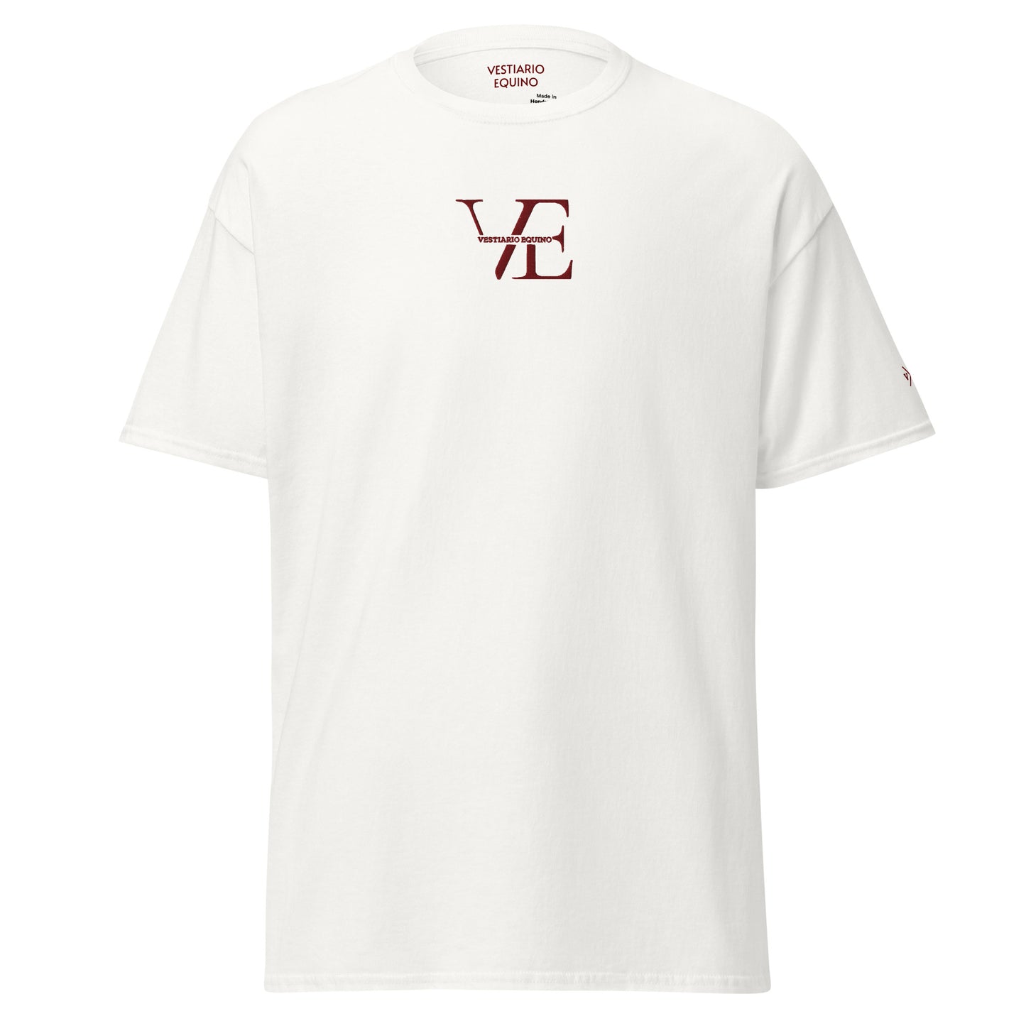 Vestiario Equino Silent Signature Tee White/Bordeaux