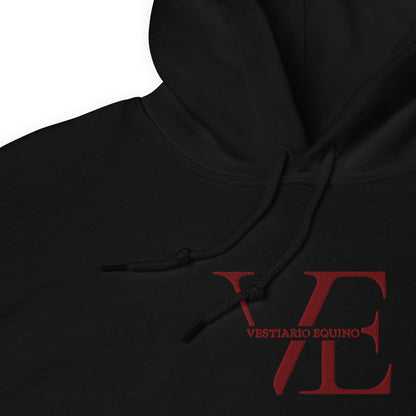 Vestiario Equino Rubrum Silent Signature Hoodie Black/Bordeaux
